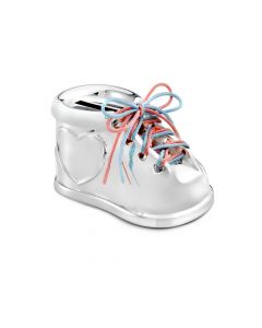 Tirelire Chaussure 2 lacets couleur argent