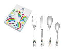 Couvert enfant 4 pcs Licorne couleur
