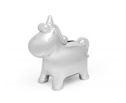 Tirelire Licorne couleur argent