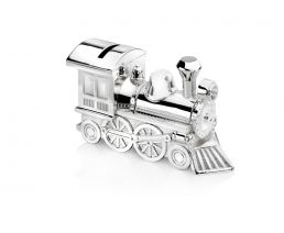 Tirelire Locomotive 5,4x14,7x8,5cm arg/laq