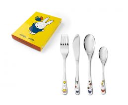 Couvert enfant 4pcs Miffy jouet acier inox