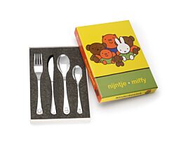 Couvert enfant 4 pièces Miffy amis acier inox