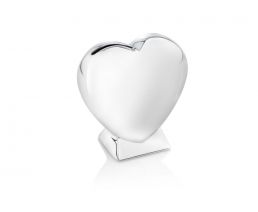 Tirelire Coeur en pied couleur argent