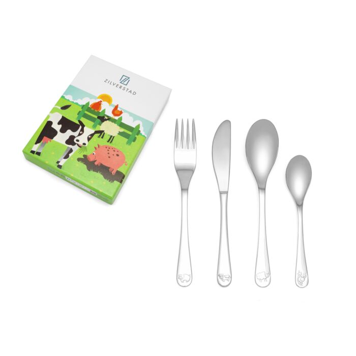 Couvert enfant 4 pcs Animaux de la ferme